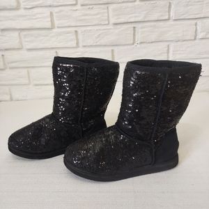 silver sequin boots old navy